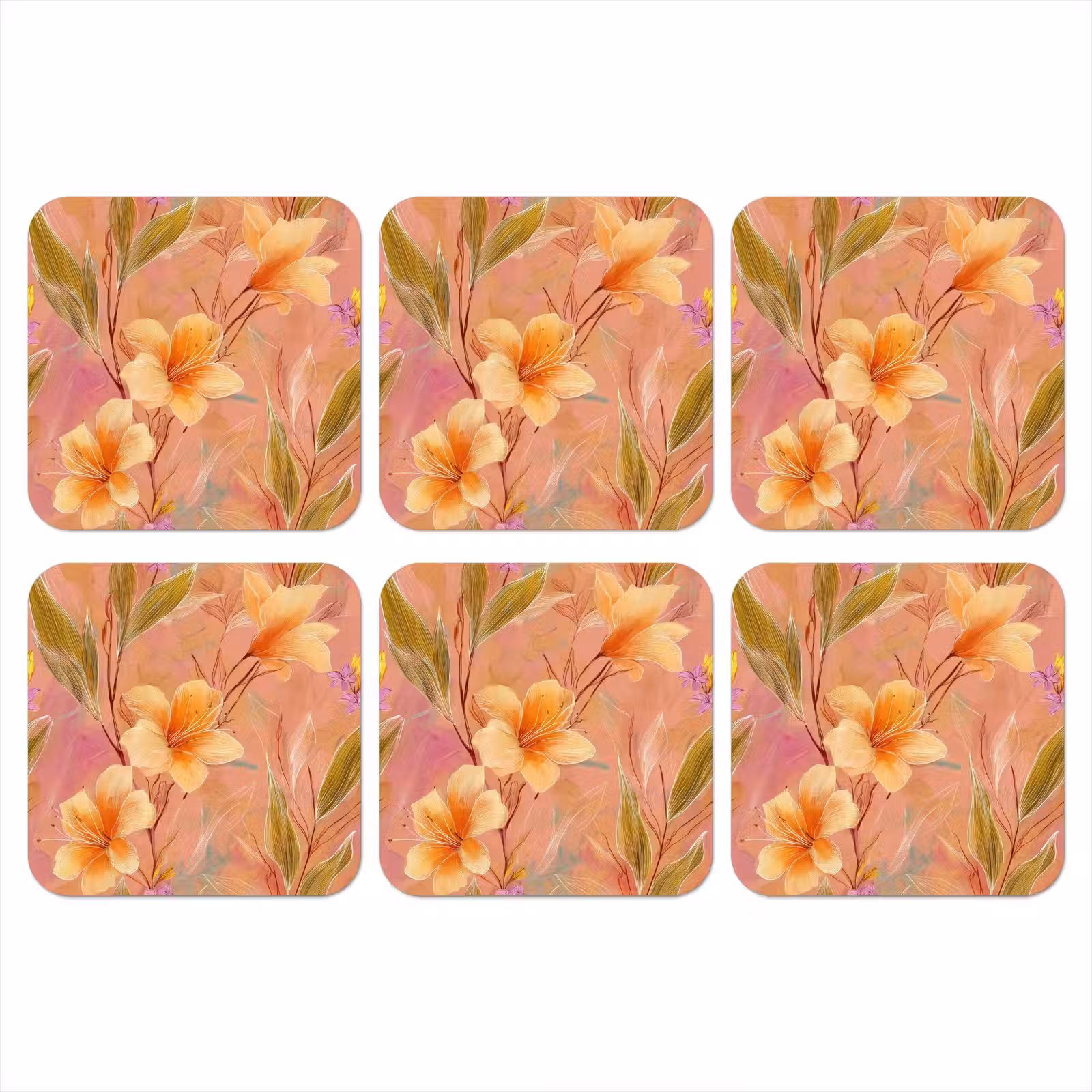 Onderzetter - Botanisch - Bloemen - Kleurrijk — 1