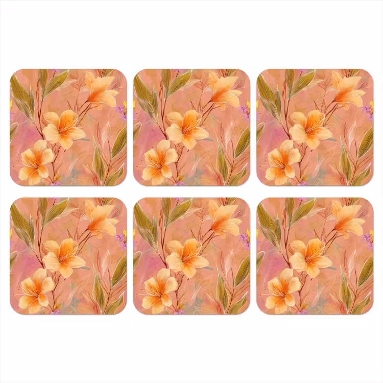 Onderzetter - Botanisch - Bloemen - Kleurrijk — 1