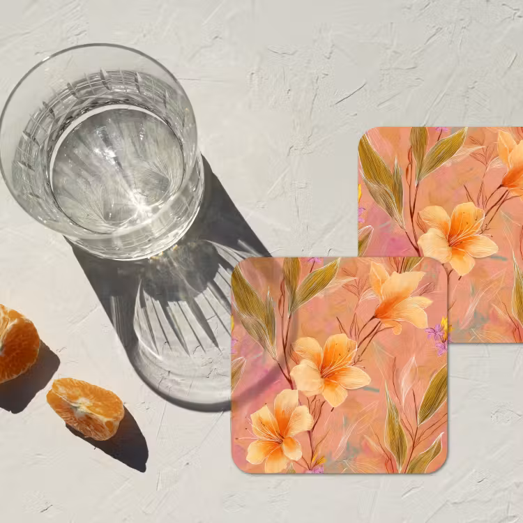 Onderzetter - Botanisch - Bloemen - Kleurrijk — 3