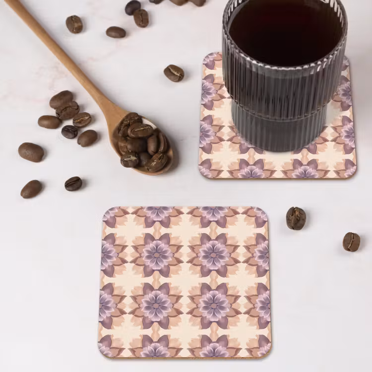 Onderzetter​ - Klassiek - Patroon - Paars — 4