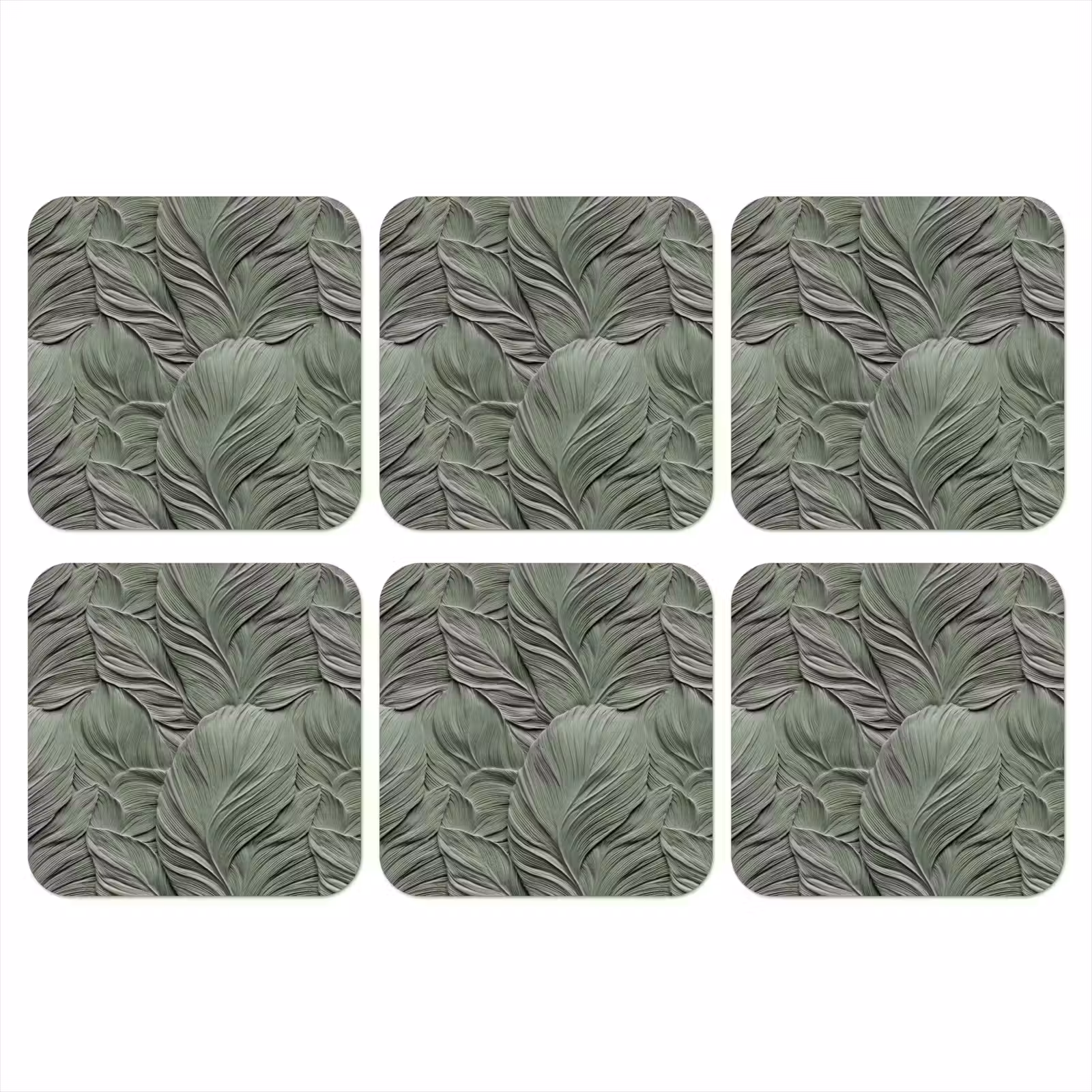 Onderzetter - Bladeren - Textuur - Groen — 1