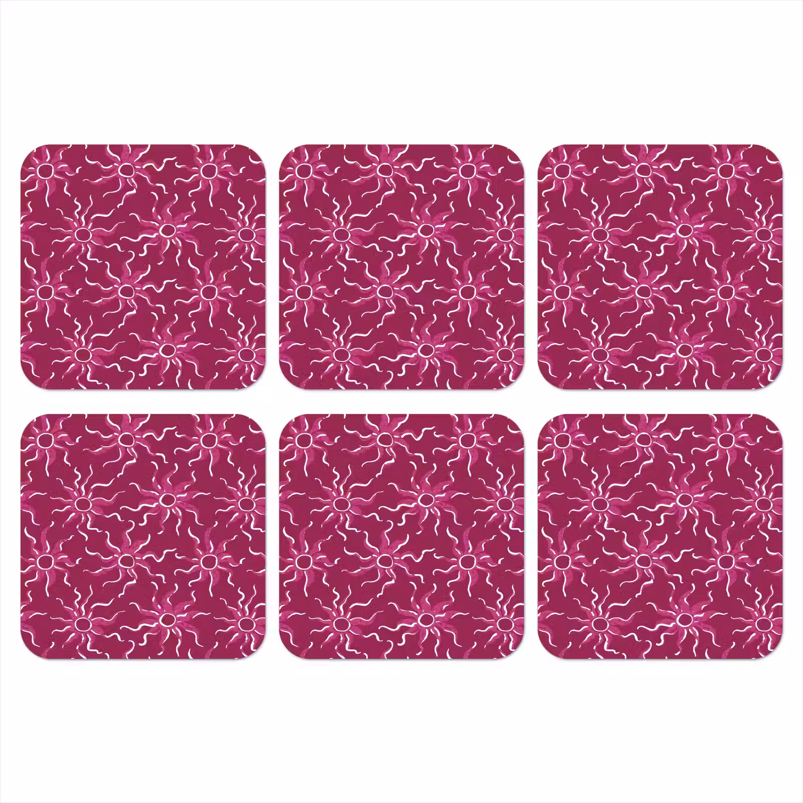 Onderzetter - Bohemian - Zon - Magenta — 1