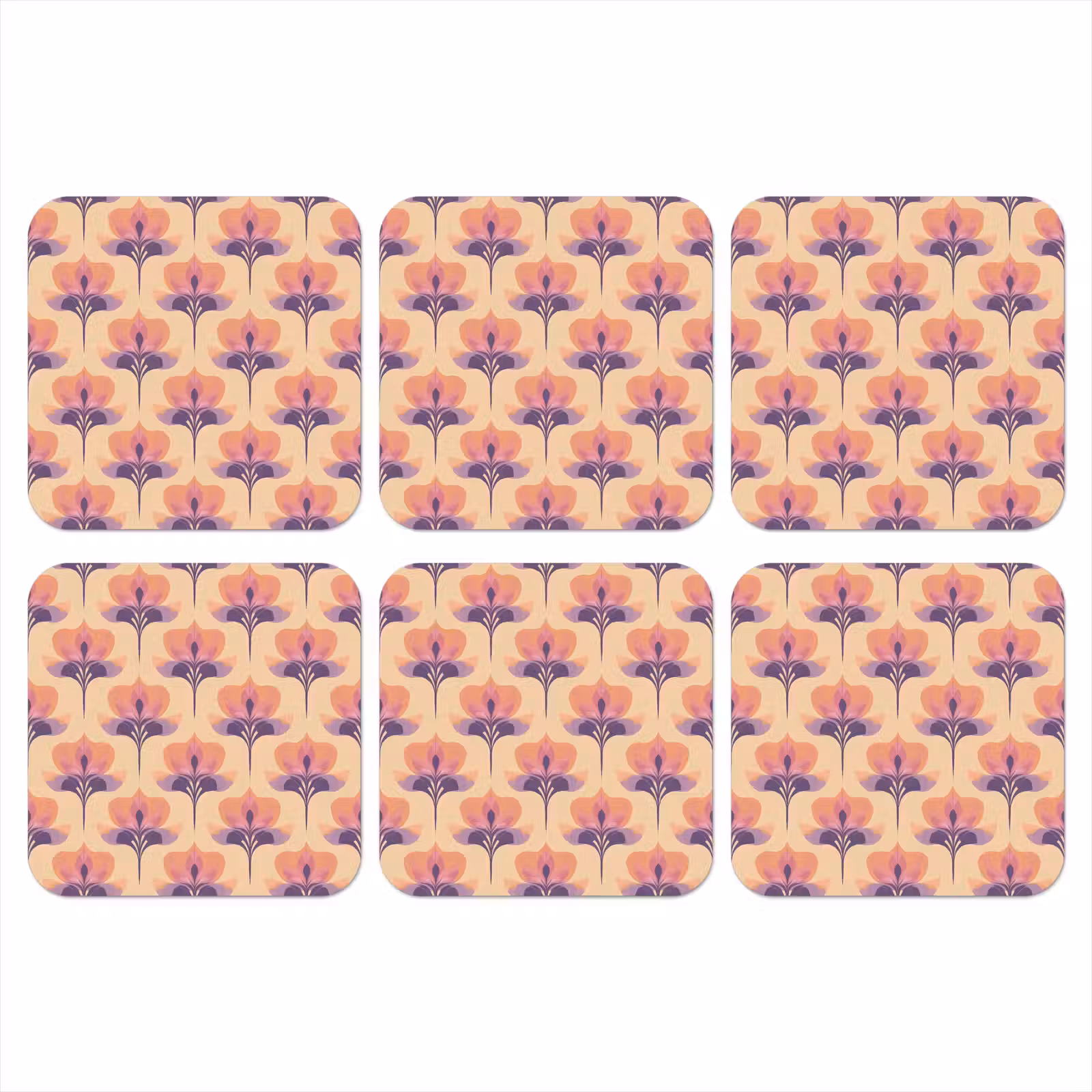 Onderzetter - Botanisch - Patroon - Pastel — 1