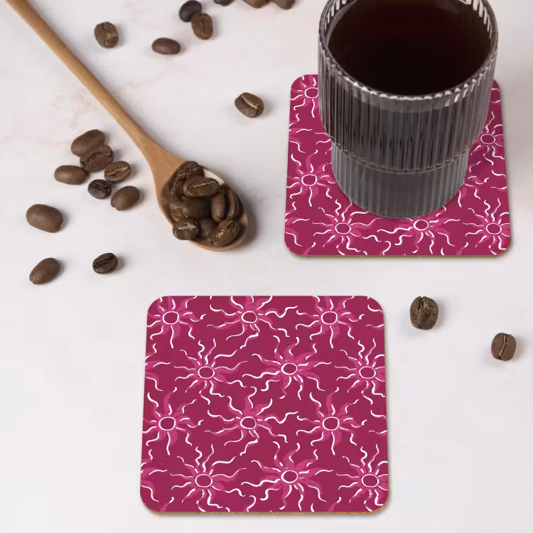Onderzetter - Bohemian - Zon - Magenta — 4