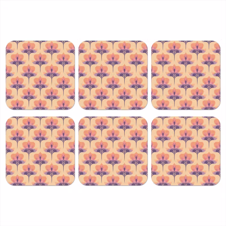 Onderzetter - Botanisch - Patroon - Pastel — 1