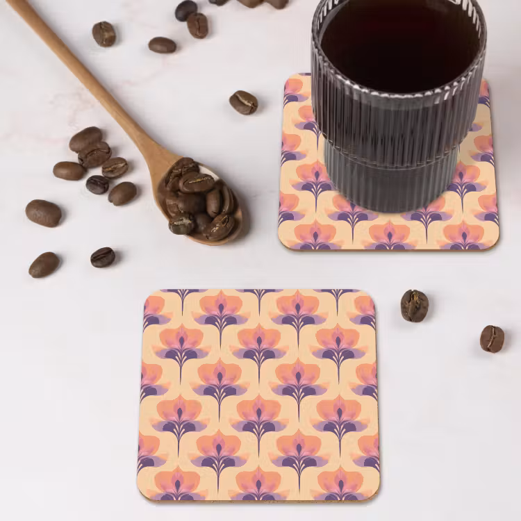 Onderzetter - Botanisch - Patroon - Pastel — 4