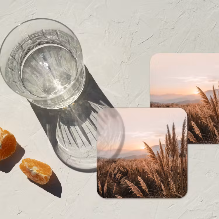 Onderzetter - Gras - Veld - Zon - Natuur — 3
