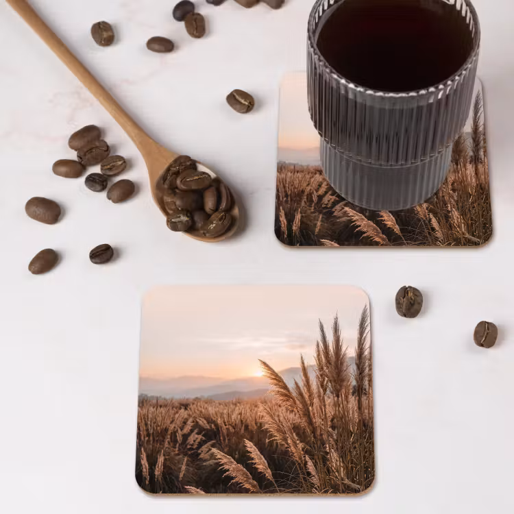 Onderzetter - Gras - Veld - Zon - Natuur — 4