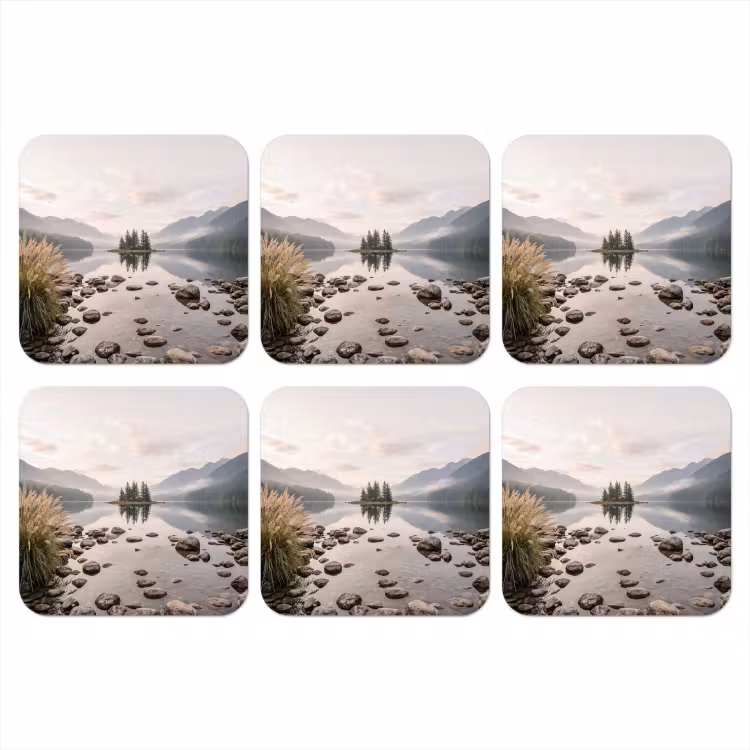 Onderzetter - Meer - Bergen - Landschap - Groen — 1