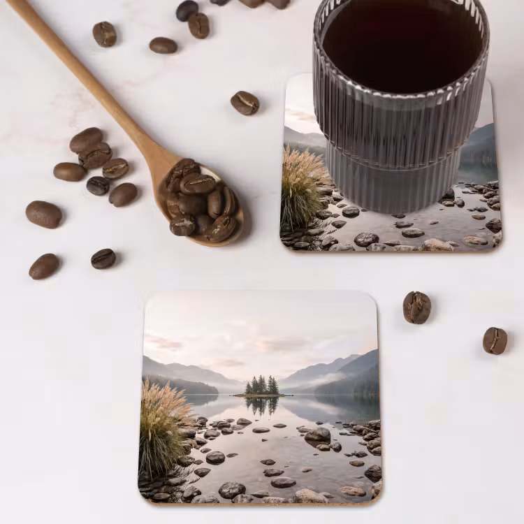 Onderzetter - Meer - Bergen - Landschap - Groen — 4