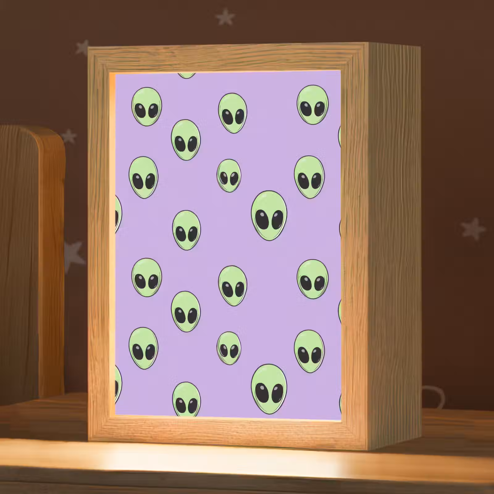 Nachtlampje - Alien - Retro - Lila — 1