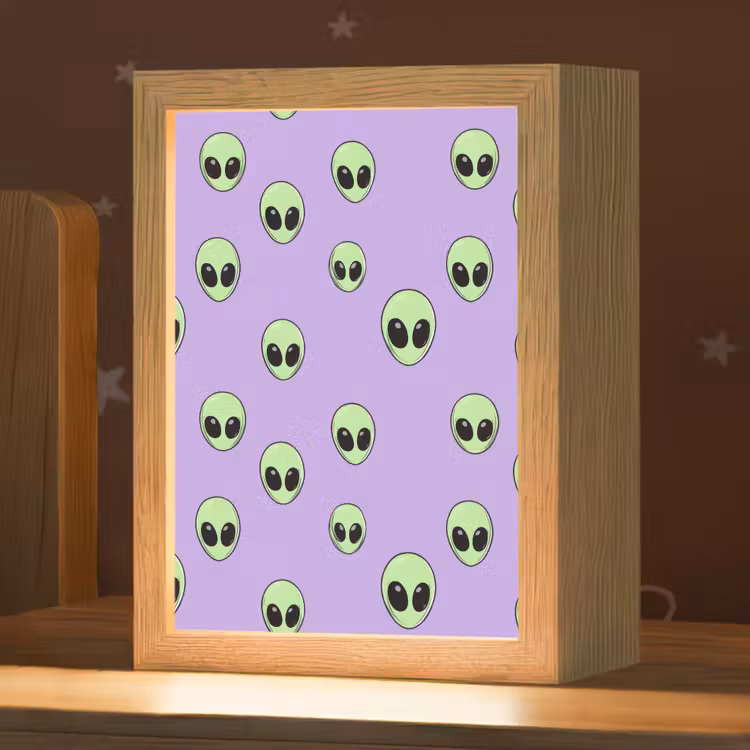 Nachtlampje - Alien - Retro - Lila — 1