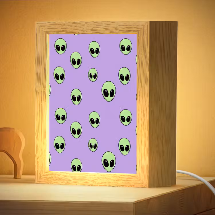 Nachtlampje - Alien - Retro - Lila — 4