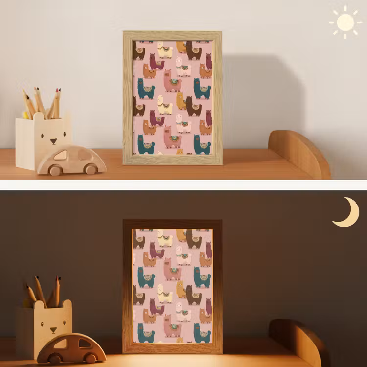 Nachtlampje - Alpaca's - Patroon - Kleurrijk — 7