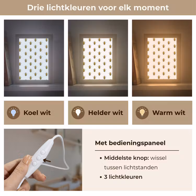 Nachtlampje - Bijen - Tijdloos - Wit — 5