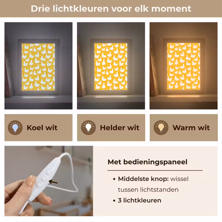 Nachtlampje - Eendjes - Patroon - Geel — 5