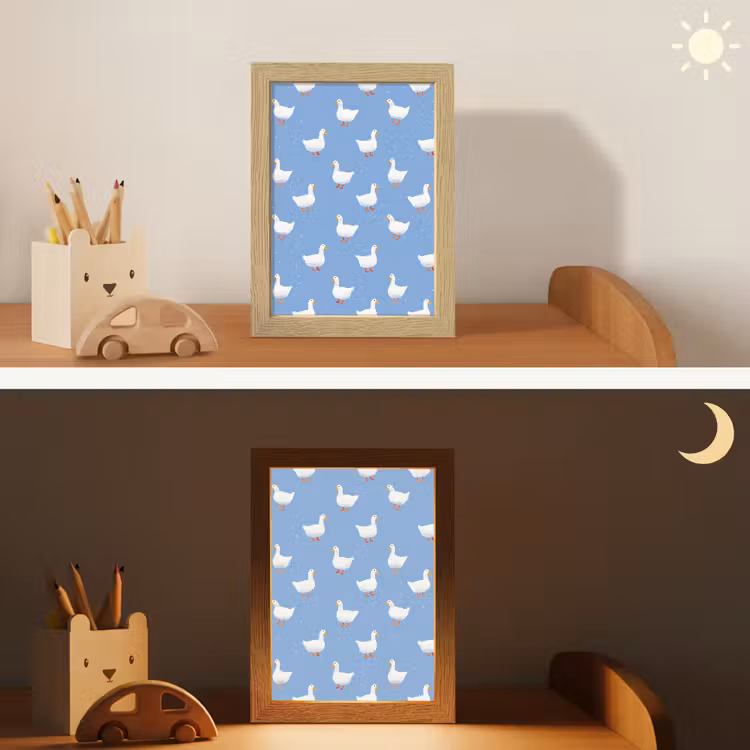 Nachtlampje - Ganzen - Elegant - Blauw — 7