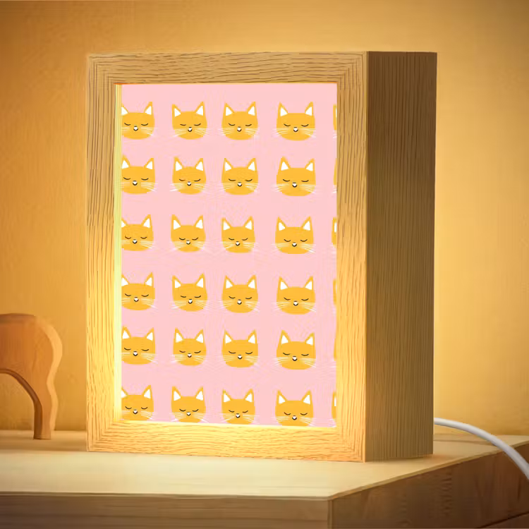 Nachtlampje - Katten - Patroon - Roze — 4