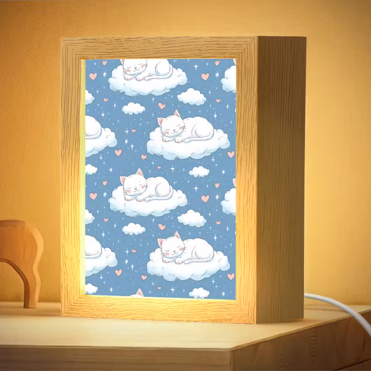 Nachtlampje - Kitten - Wolken - Blauw — 4
