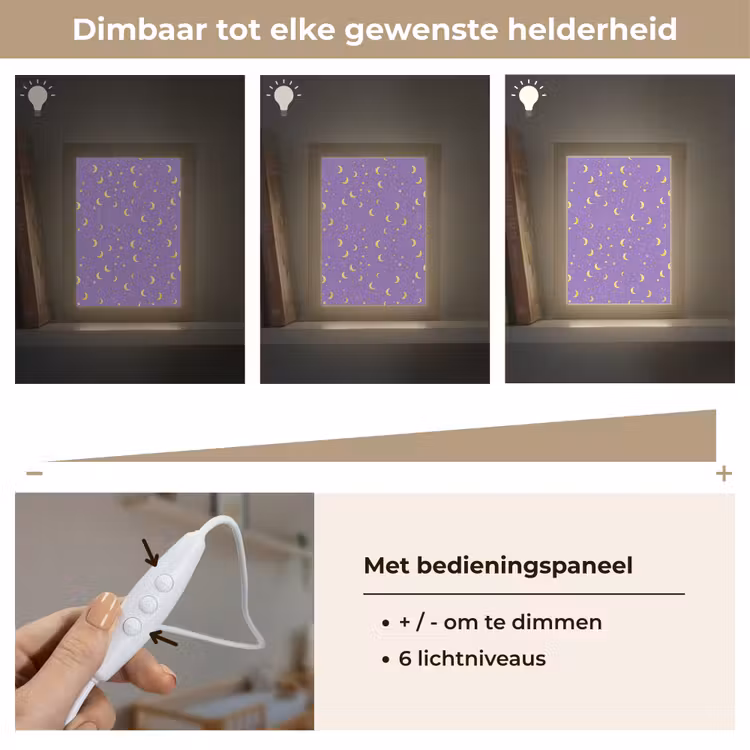 Nachtlampje - Manen - Sterren - Paars — 6