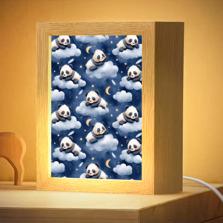 Nachtlampje - Panda's - Slapen - Blauw — 4