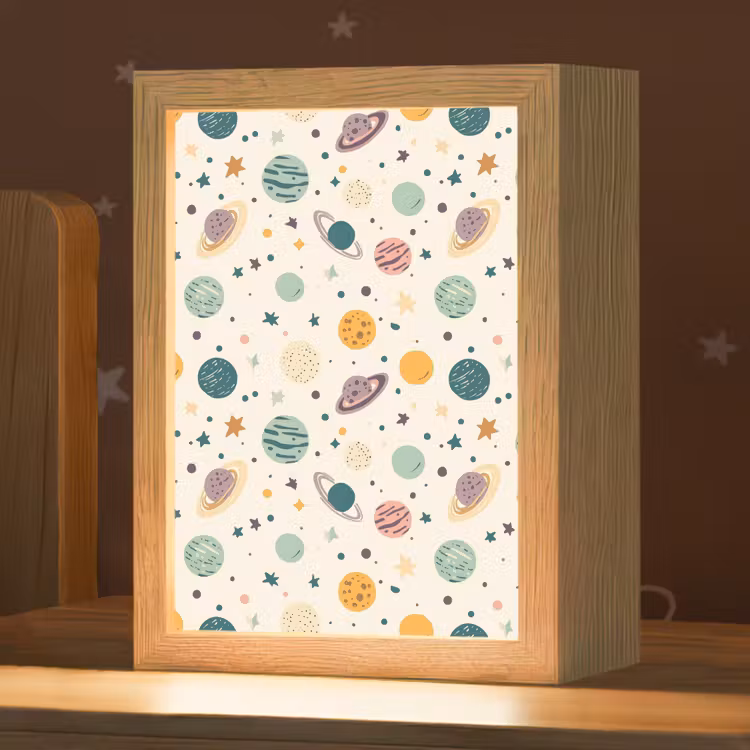 Nachtlampje - Planeten - Retro - Kleurrijk — 1