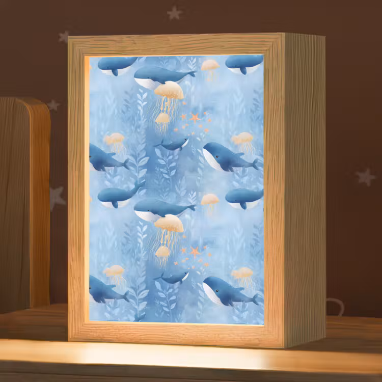 Nachtlampje - Walvissen - Oceaan - Blauw — 1