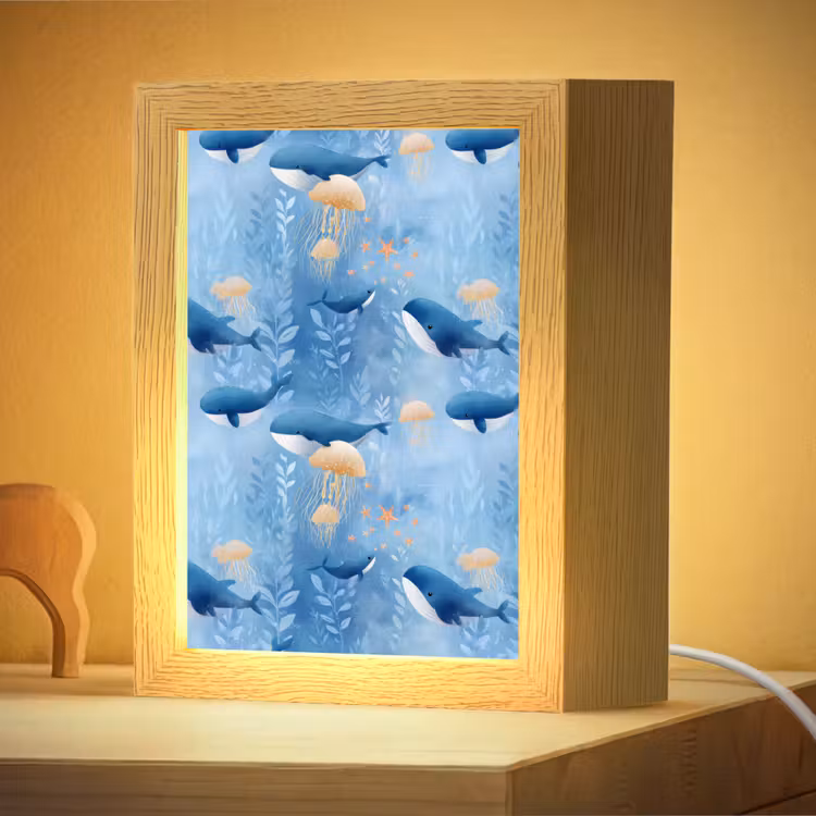 Nachtlampje - Walvissen - Oceaan - Blauw — 4