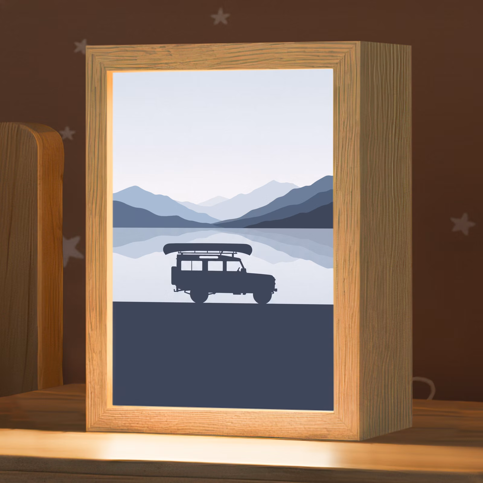 Nachtlampje - Auto - Meer - Bergen - Blauw — 1
