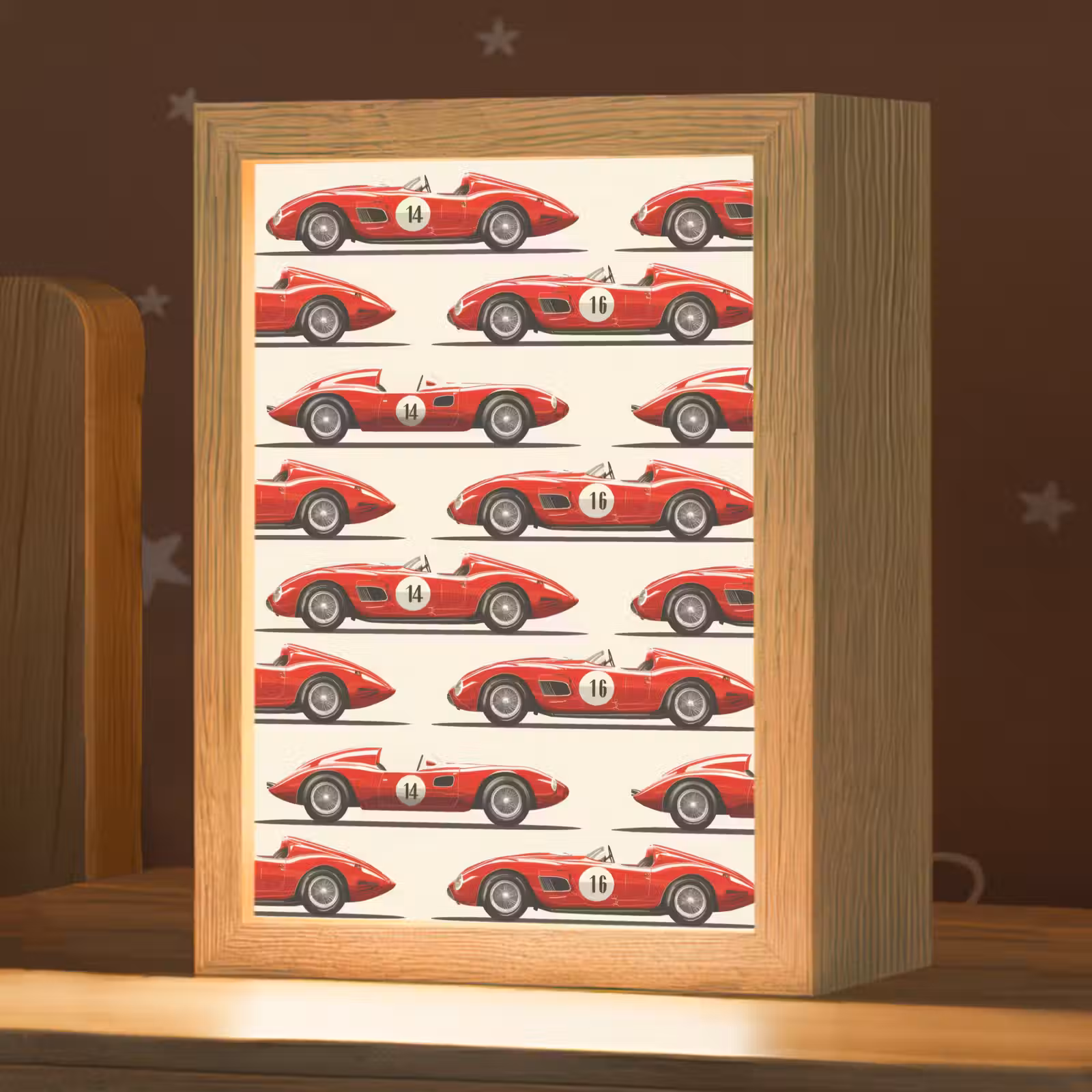 Nachtlampje - Raceauto - Retro - Rood — 1