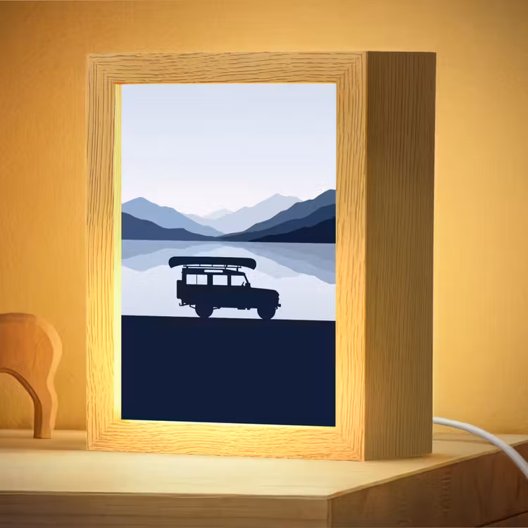 Nachtlampje - Auto - Meer - Bergen - Blauw — 4