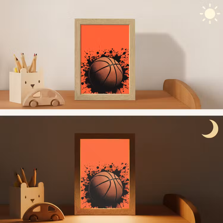 Nachtlampje - Basketbal - Verf - Sport - Oranje — 7