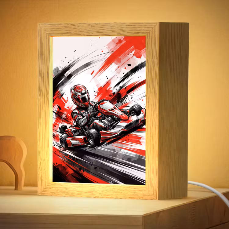 Nachtlampje - Kart - Coureur - Snelheid - Rood — 4