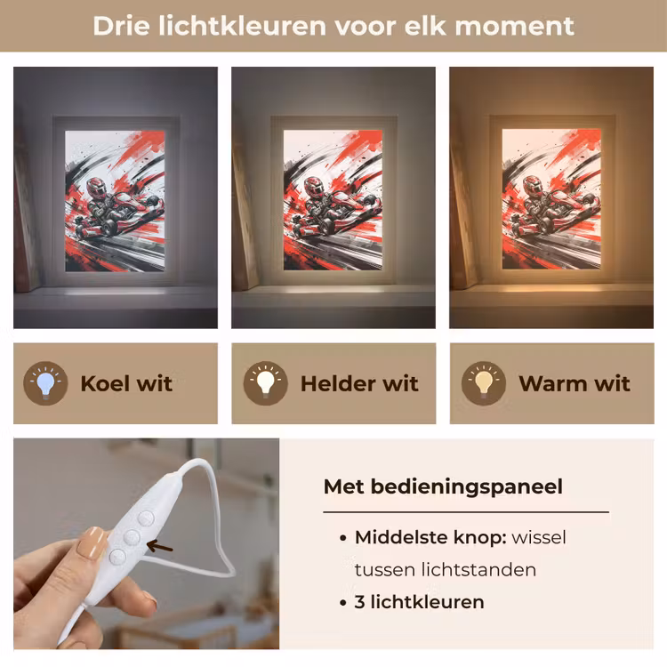 Nachtlampje - Kart - Coureur - Snelheid - Rood — 5