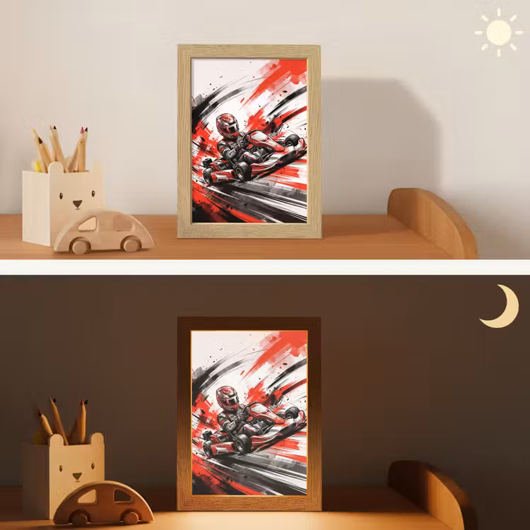 Nachtlampje - Kart - Coureur - Snelheid - Rood — 7