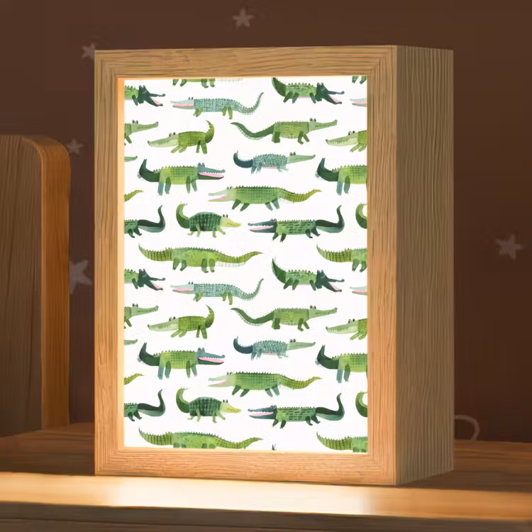 Nachtlampje - krokodillen - Speels - Groen — 1