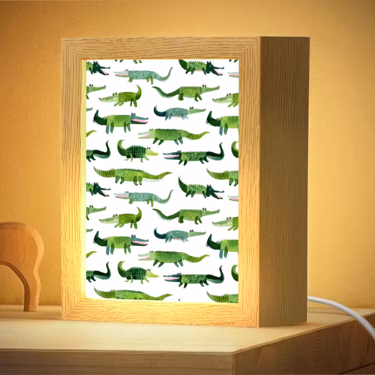 Nachtlampje - krokodillen - Speels - Groen — 4