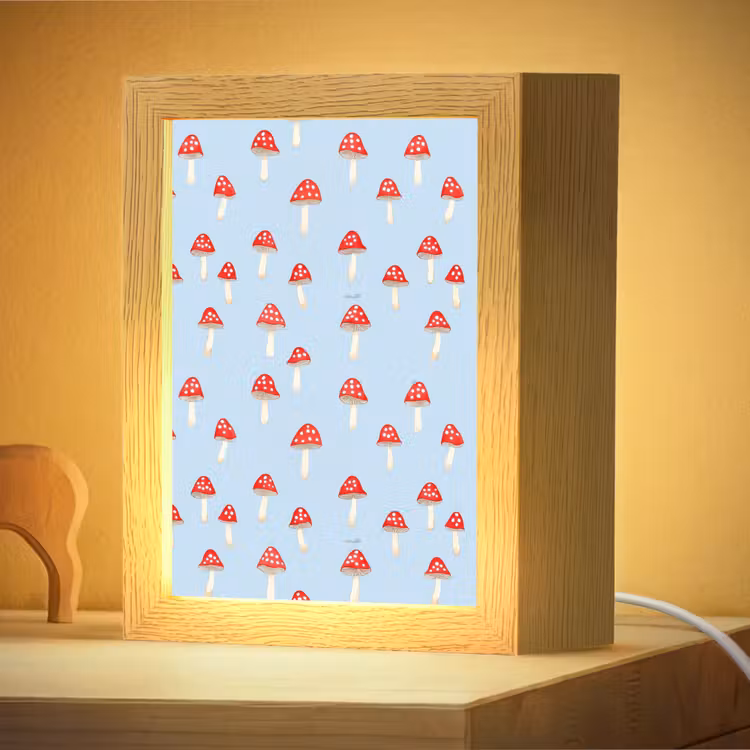 Nachtlampje - Paddenstoel -Sprookje - Blauw — 4
