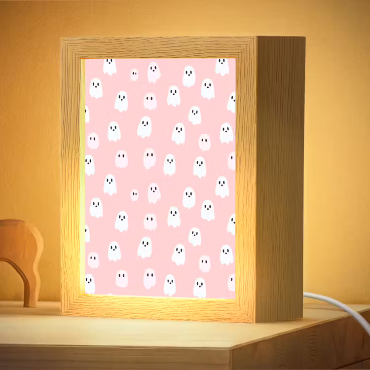 Nachtlampje - Spookjes - Patroon - Roze — 4