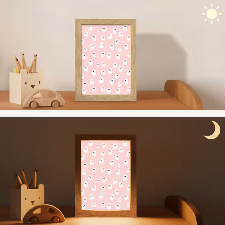 Nachtlampje - Spookjes - Patroon - Roze — 7