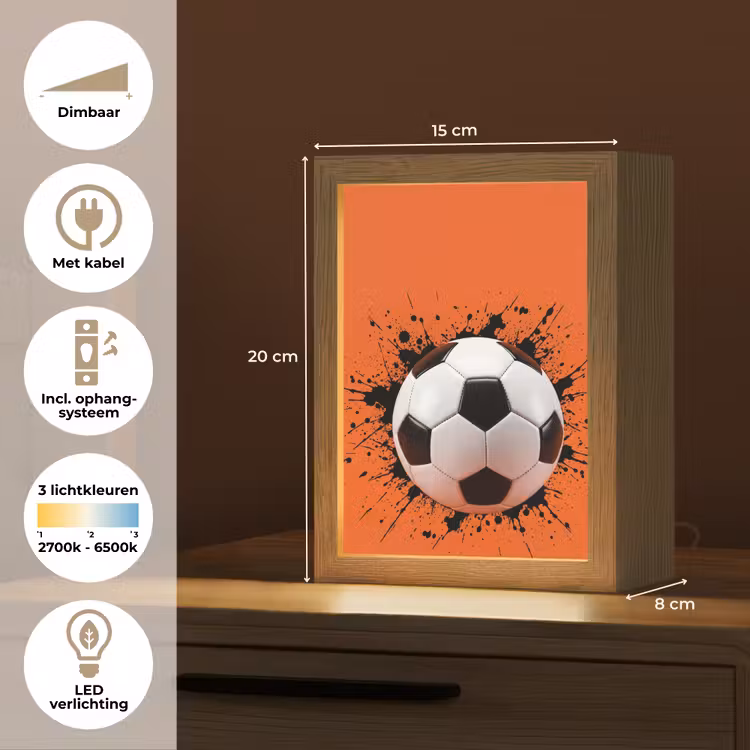 Nachtlampje - Voetbal - Verf - Sport - Oranje — 2