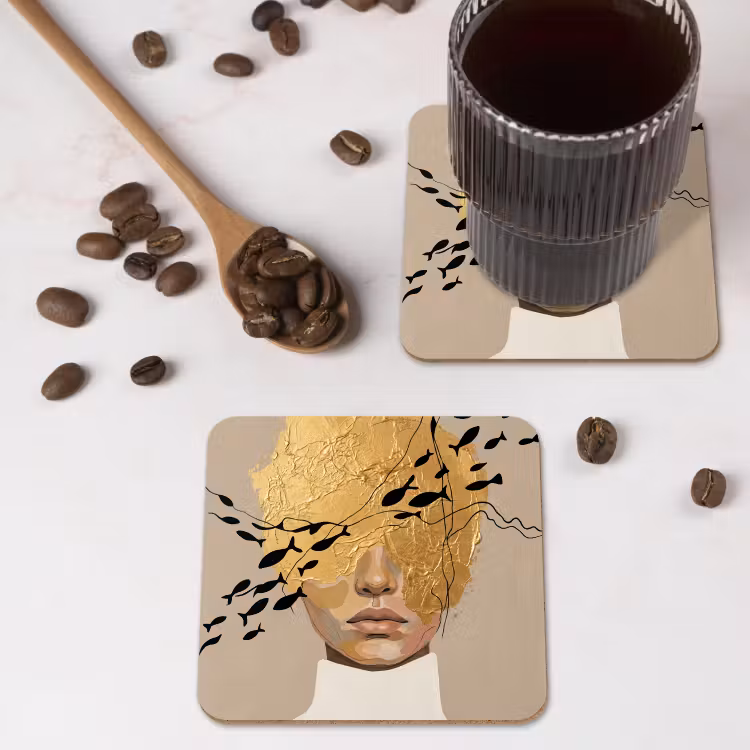 Onderzetter - Modern - Vrouw - Goud — 4