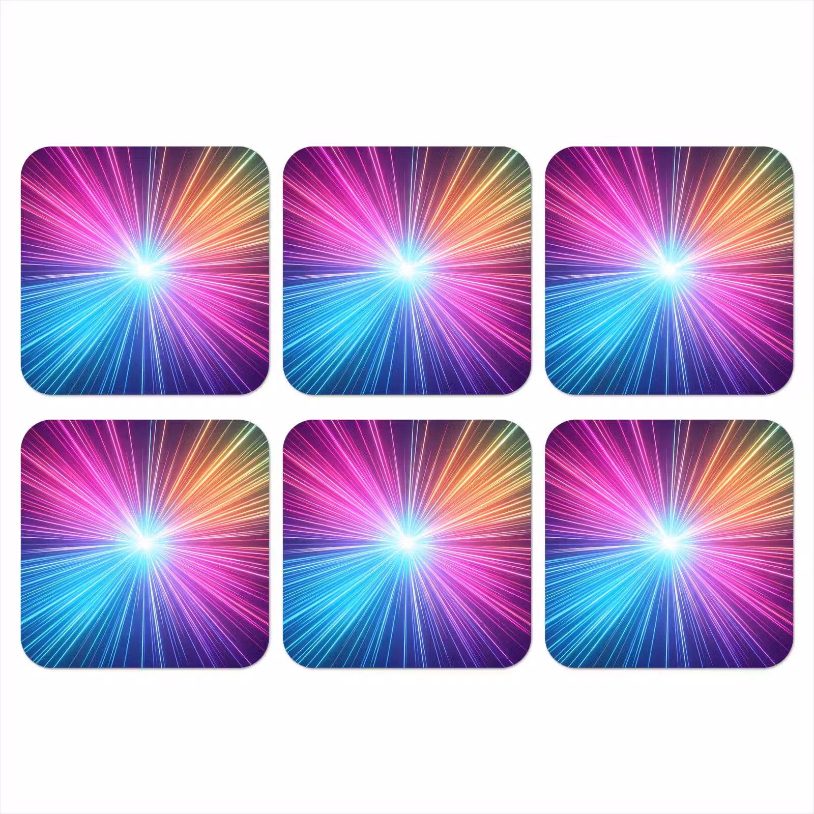Onderzetter - Abstract - Light - Burst - Modern - Colorful — 1
