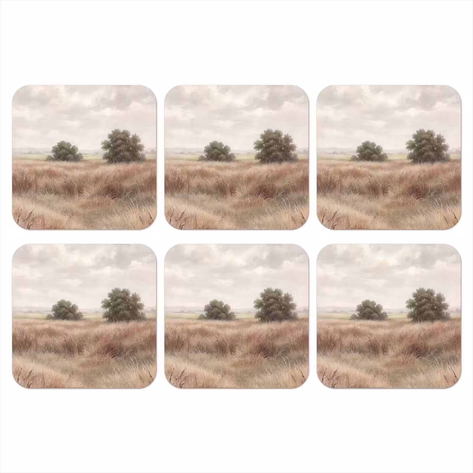 Onderzetter - Landschap - Minimalistisch - Beige — 1