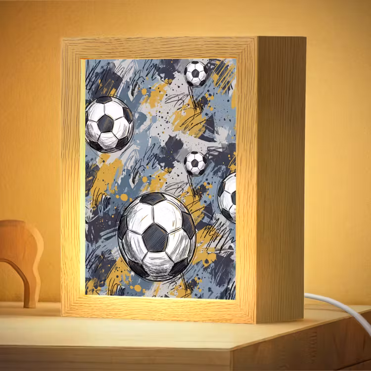 Nachtlampje - Voetbal - Abstract - Sport - Kleurrijk — 4