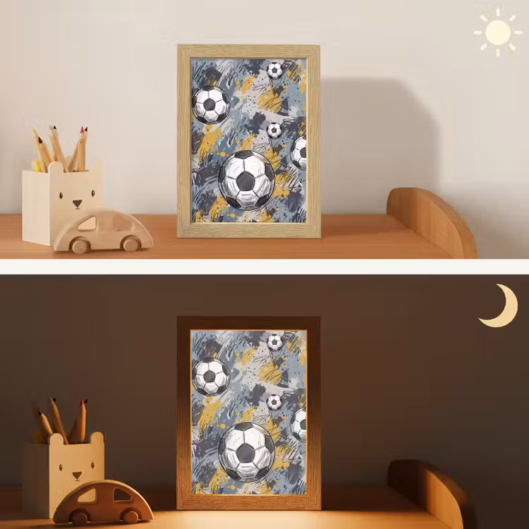 Nachtlampje - Voetbal - Abstract - Sport - Kleurrijk — 7