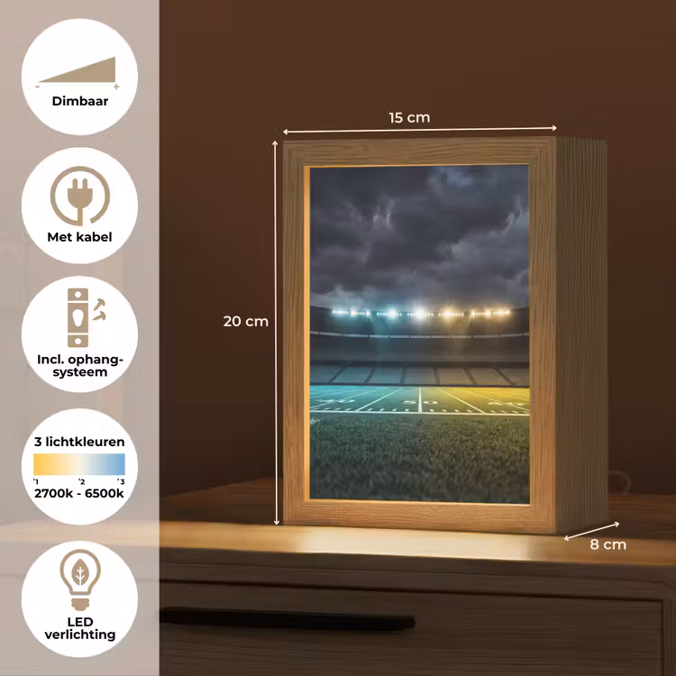Nachtlampje - Voetbal - Stadion - Nacht - Modern — 2
