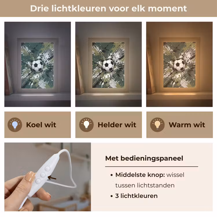 Nachtlampje - Voetbal - Verf - Spetters - Groen — 5