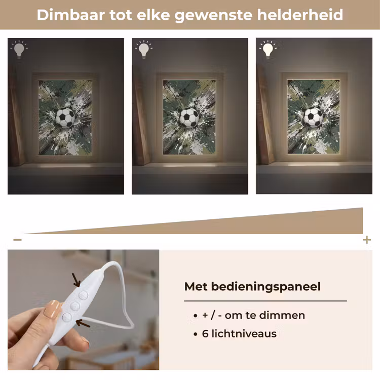 Nachtlampje - Voetbal - Verf - Spetters - Groen — 6