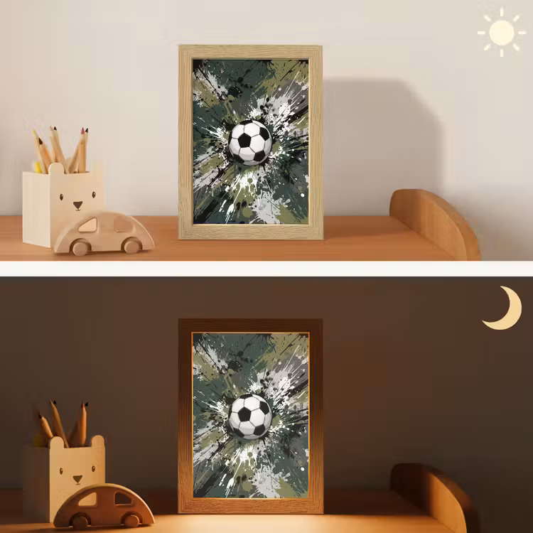 Nachtlampje - Voetbal - Verf - Spetters - Groen — 7